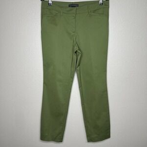Grace Elements Army Olive Green Mid-Rise Straight Leg Stretch Pants Size 8